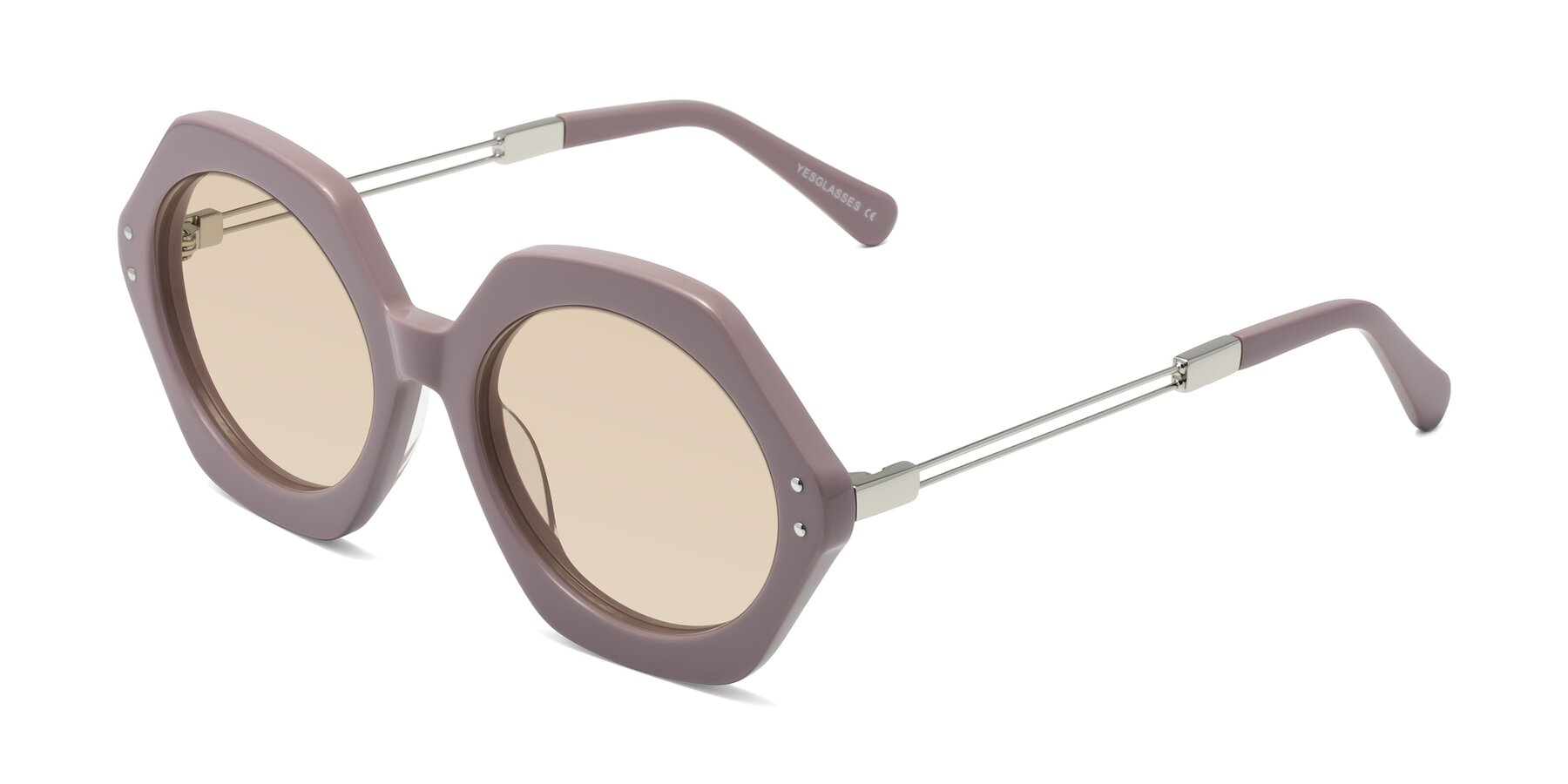 Angle of Skye in Opera Mauve with Light Brown Tinted Lenses
