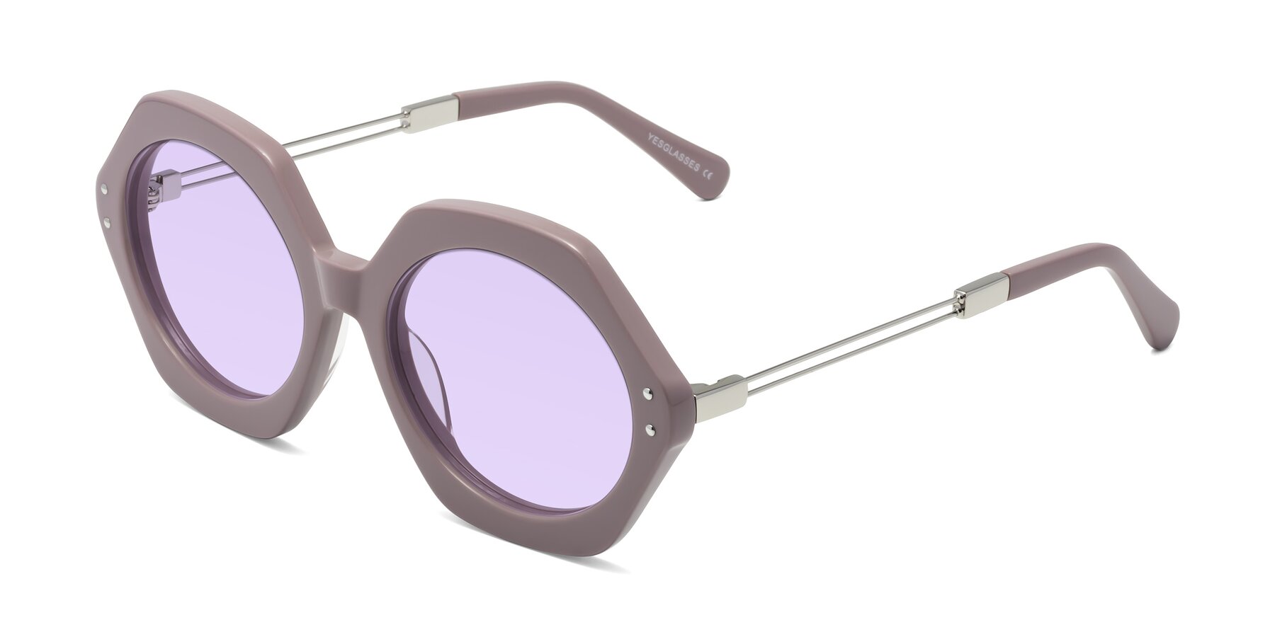 Angle of Skye in Opera Mauve with Light Purple Tinted Lenses