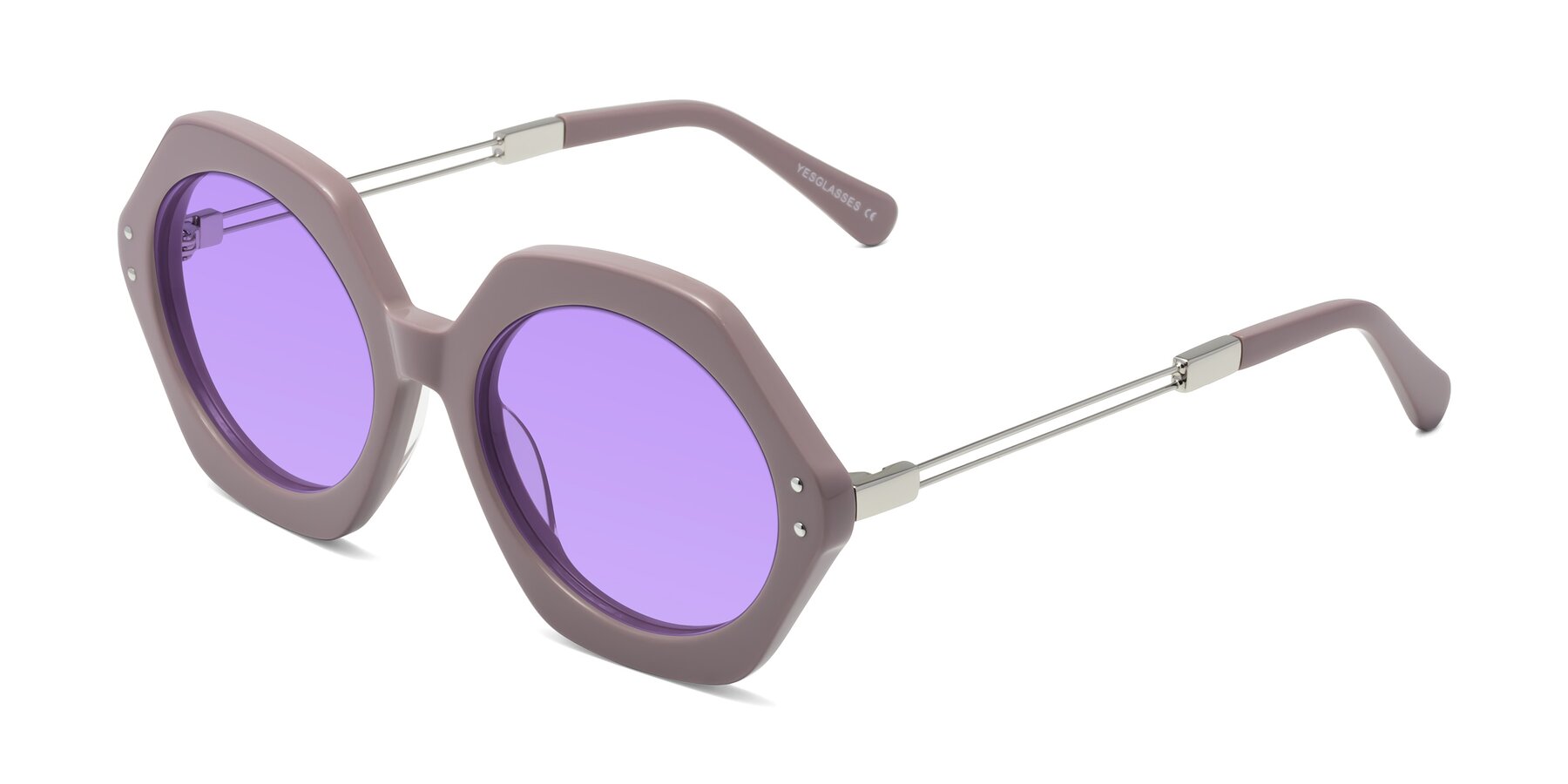 Angle of Skye in Opera Mauve with Medium Purple Tinted Lenses