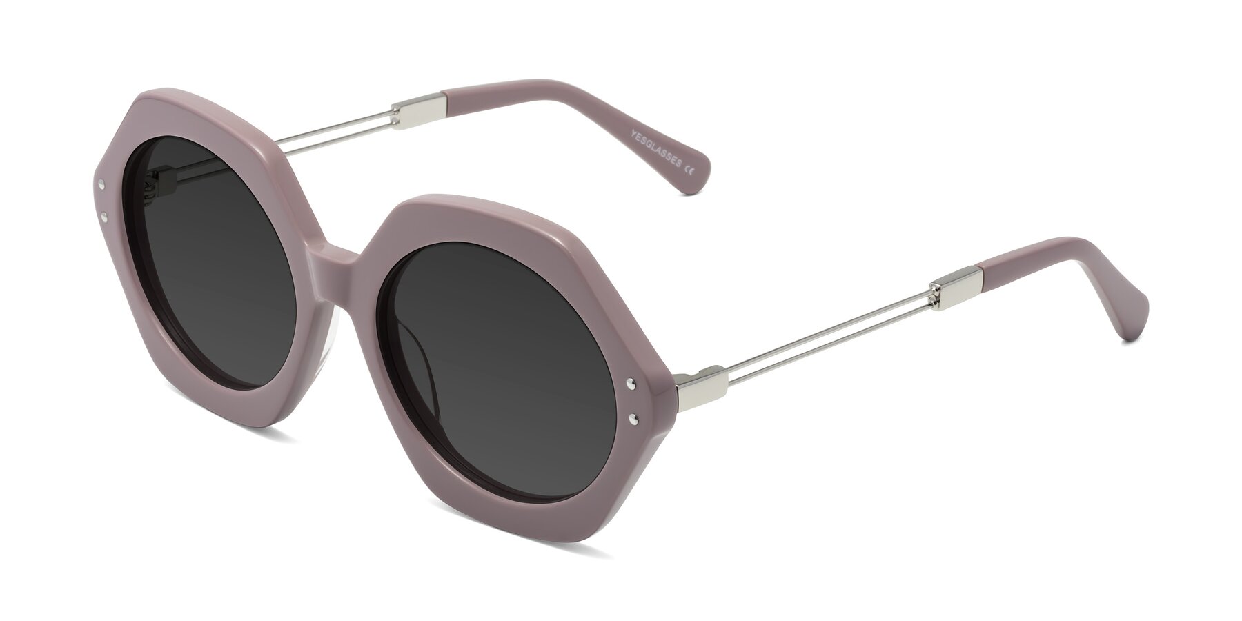 Angle of Skye in Opera Mauve with Gray Tinted Lenses