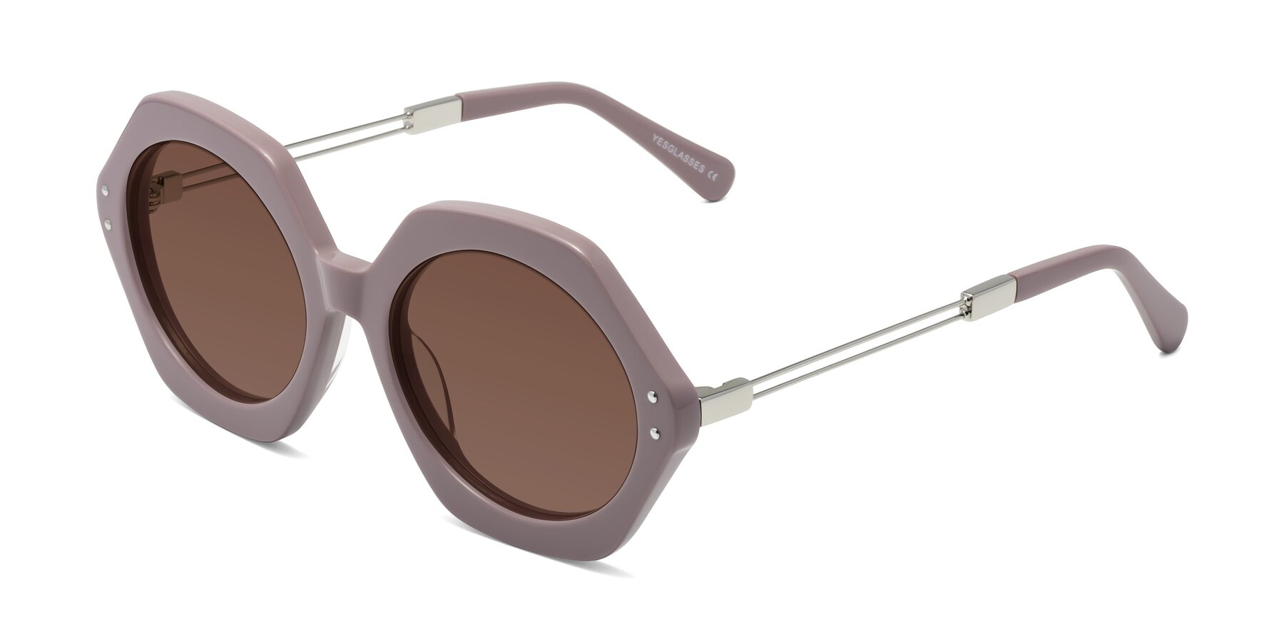 Angle of Skye in Opera Mauve with Brown Tinted Lenses