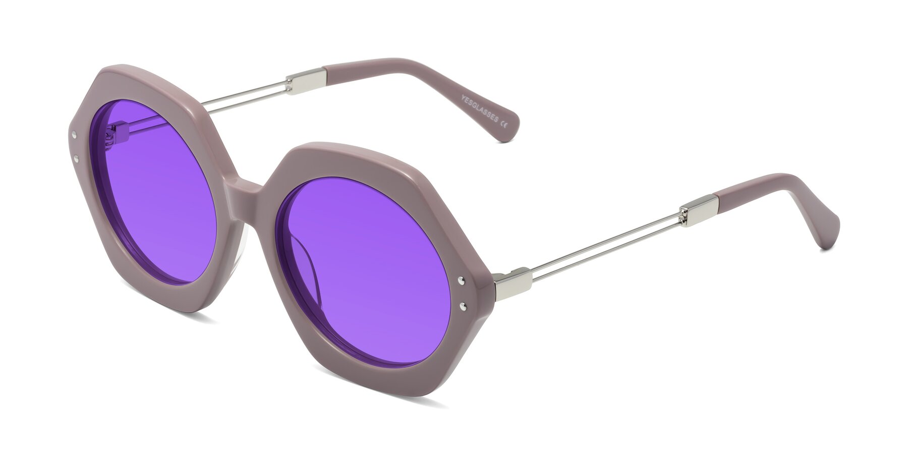 Angle of Skye in Opera Mauve with Purple Tinted Lenses