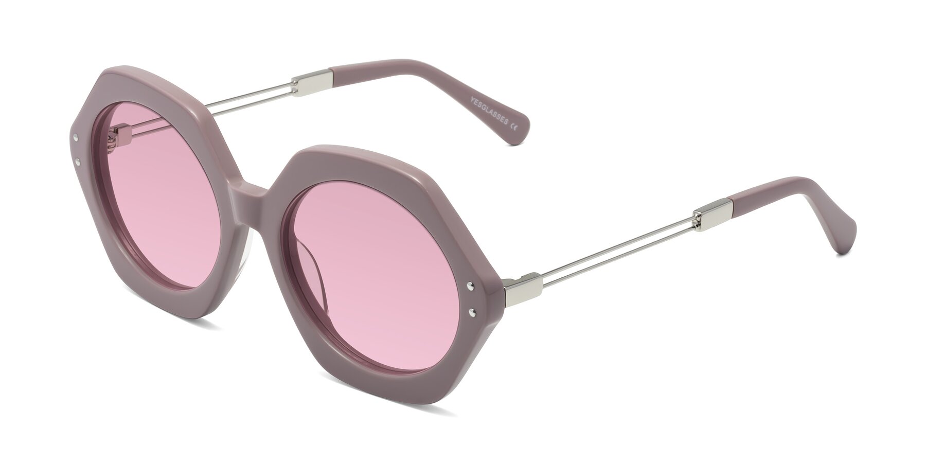 Angle of Skye in Opera Mauve with Light Wine Tinted Lenses