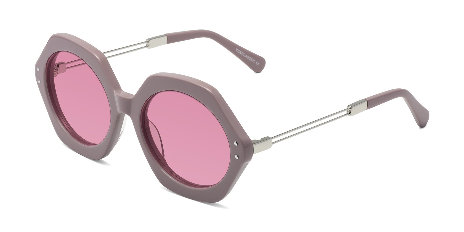 Angle of Skye in Opera Mauve with Medium Wine Tinted Lenses