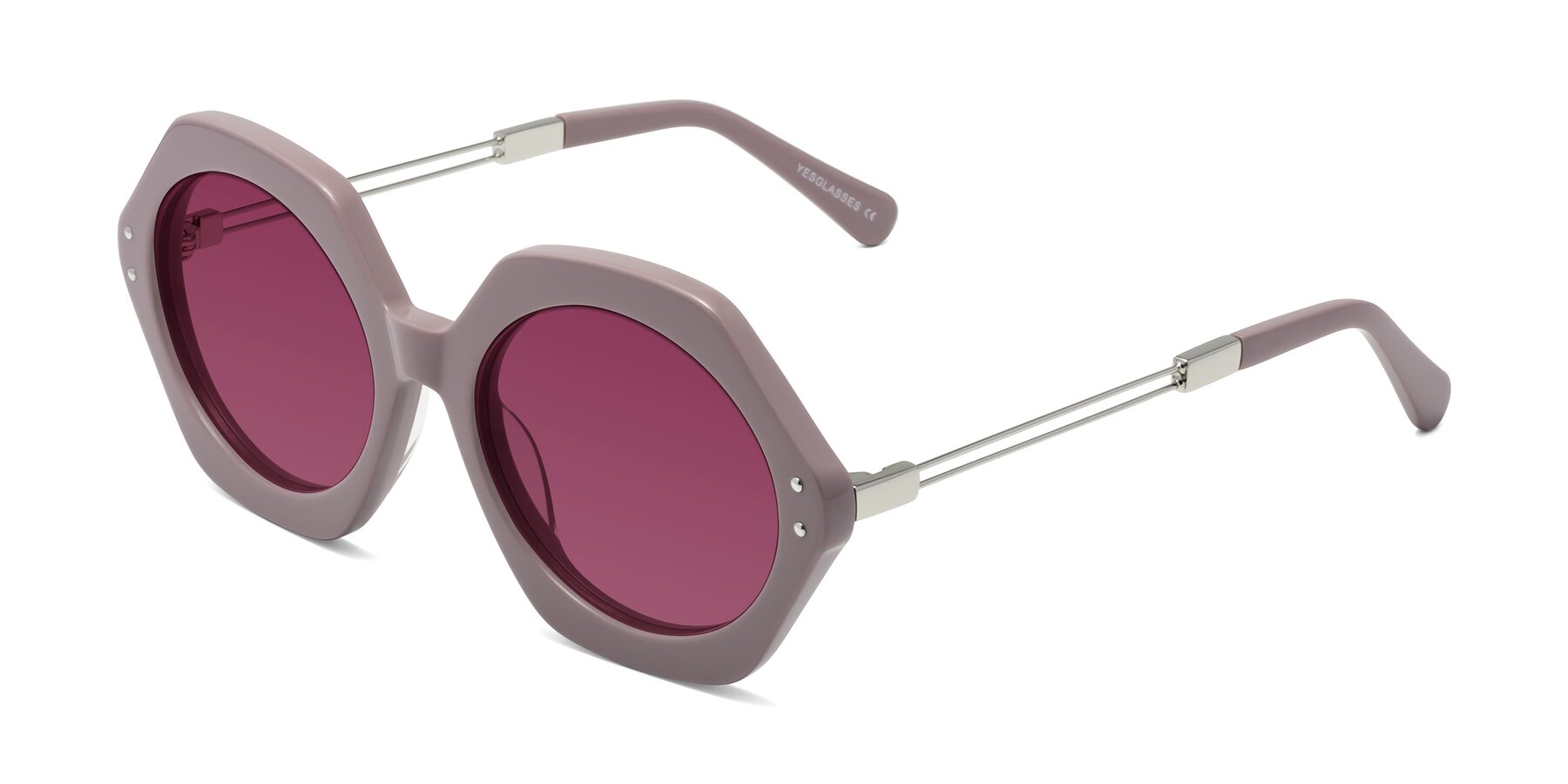 Angle of Skye in Opera Mauve with Wine Tinted Lenses