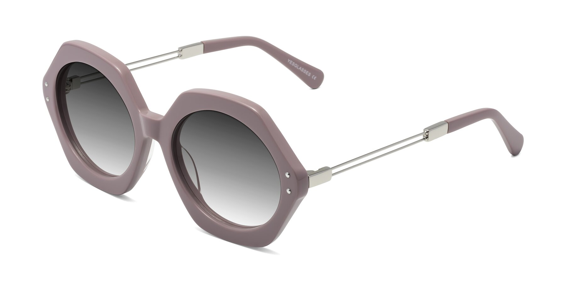 Angle of Skye in Opera Mauve with Gray Gradient Lenses