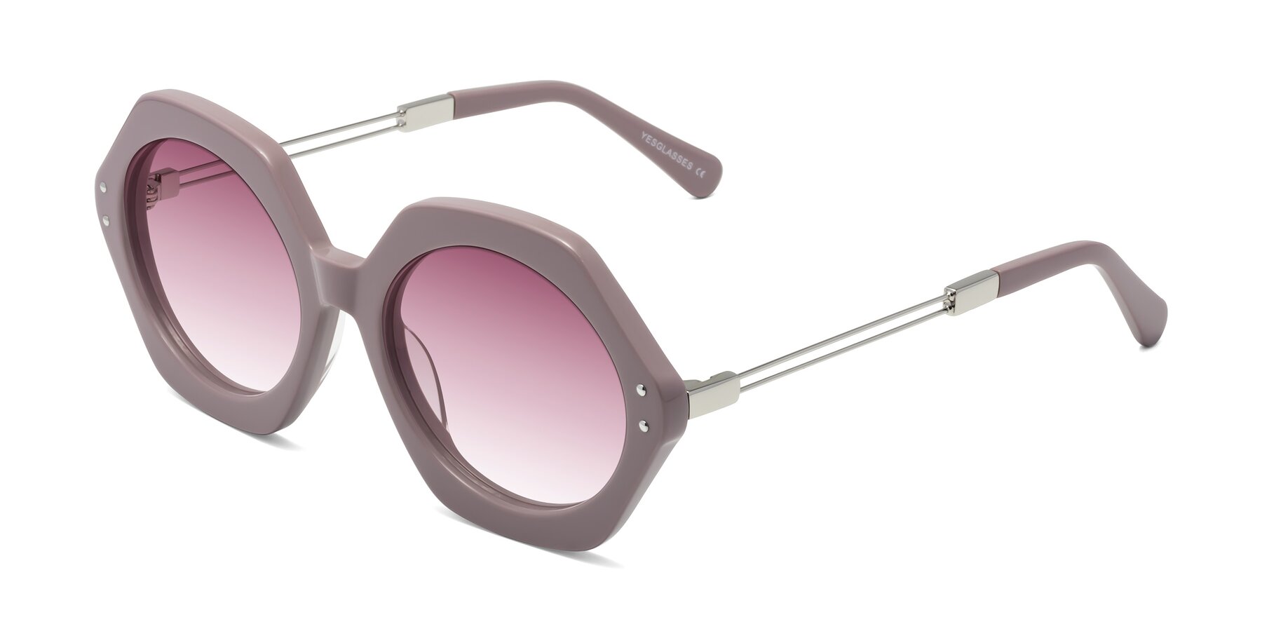 Angle of Skye in Opera Mauve with Wine Gradient Lenses