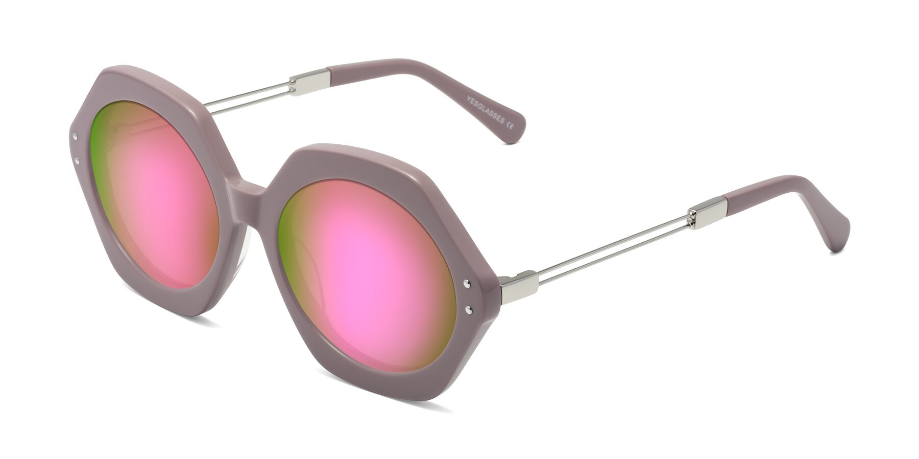 Angle of Skye in Opera Mauve with Pink Mirrored Lenses