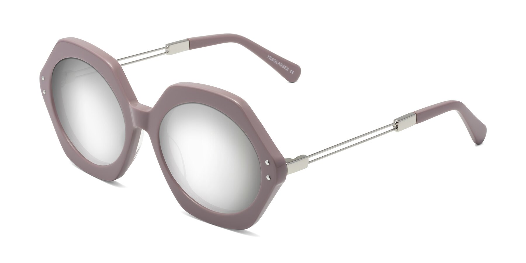 Angle of Skye in Opera Mauve with Silver Mirrored Lenses