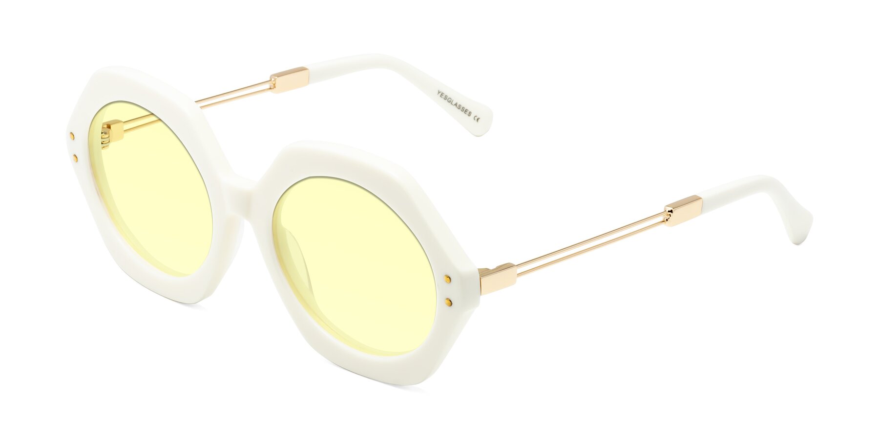 Angle of Skye in Ivory with Light Yellow Tinted Lenses