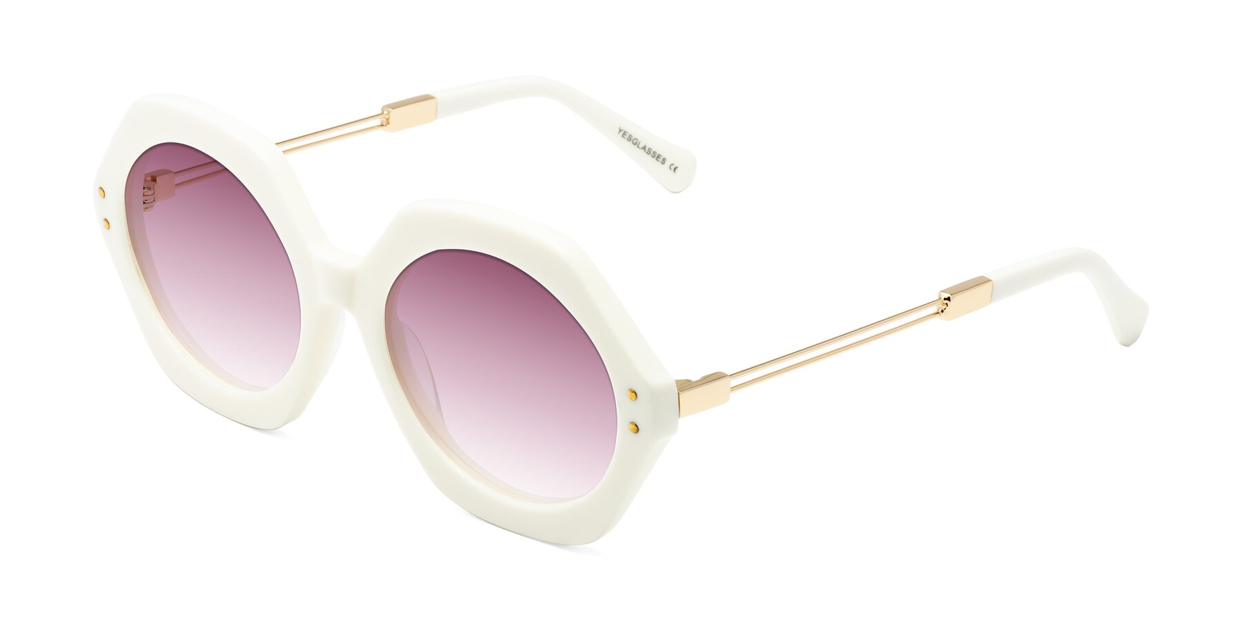 Angle of Skye in Ivory with Wine Gradient Lenses