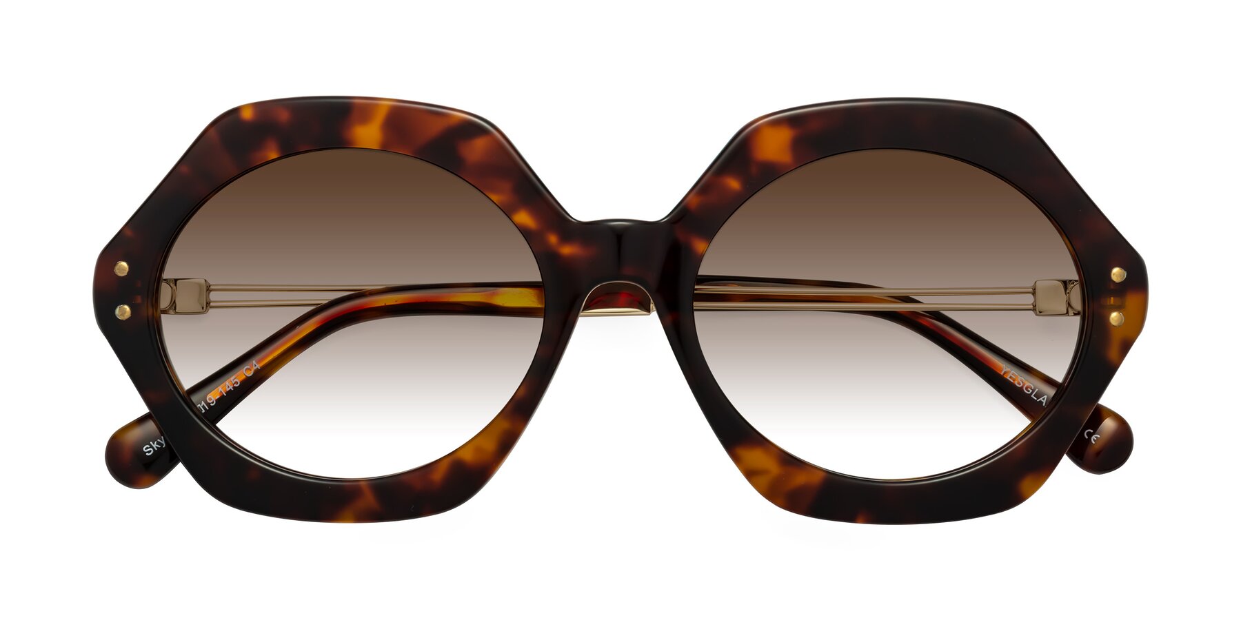 Folded Front of Skye in Tortoise with Brown Gradient Lenses
