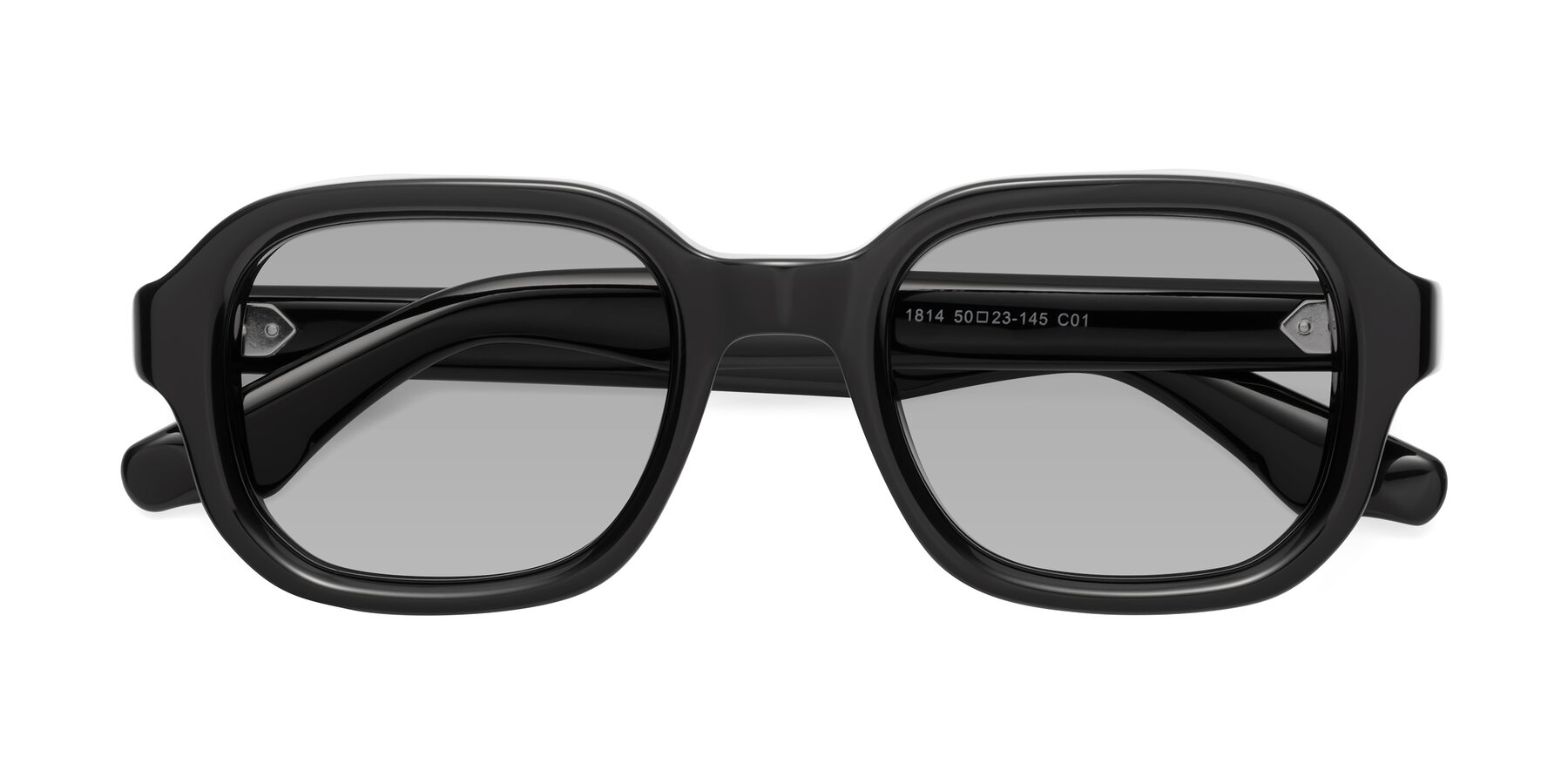 Folded Front of Unite in Black with Light Gray Tinted Lenses