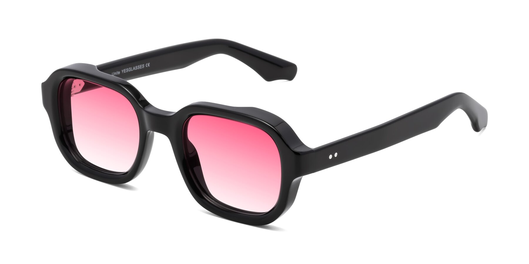 Angle of Unite in Black with Pink Gradient Lenses