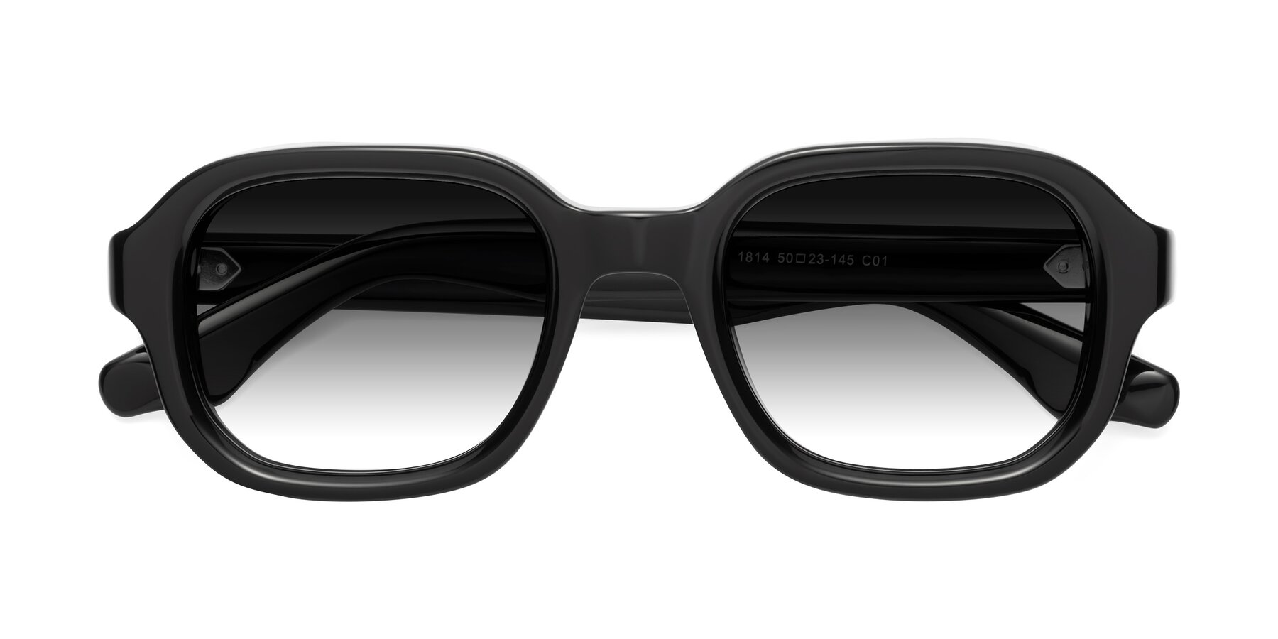 Folded Front of Unite in Black with Gray Gradient Lenses
