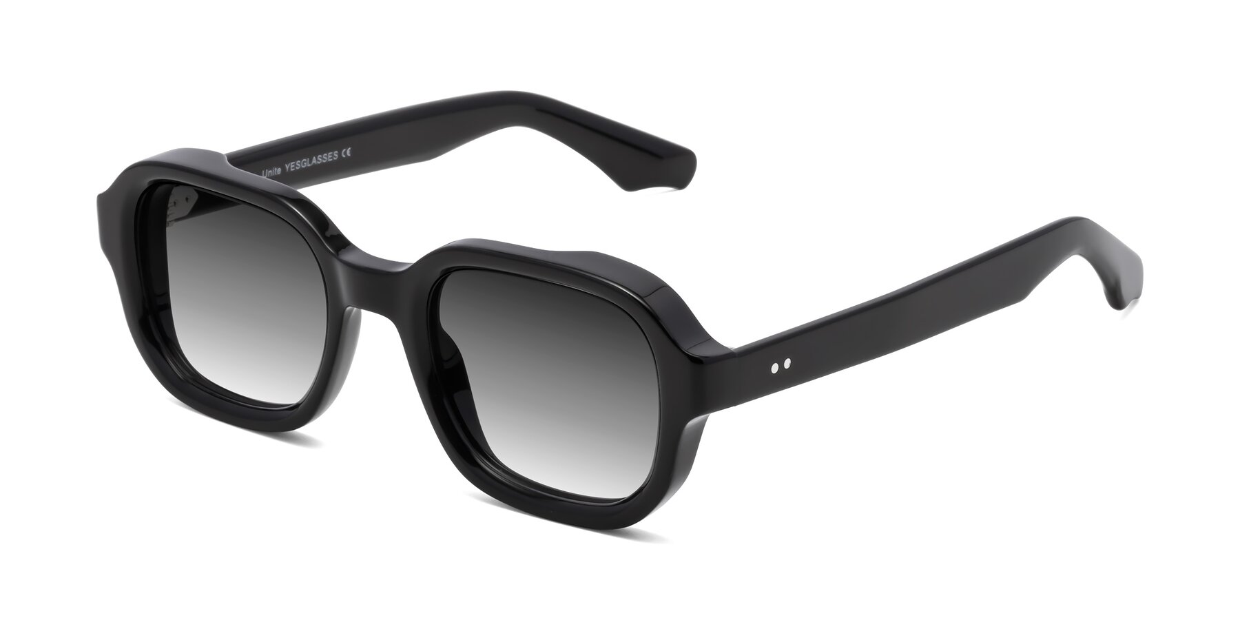 Angle of Unite in Black with Gray Gradient Lenses