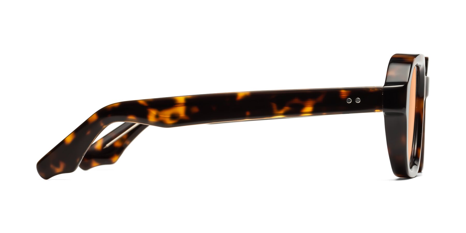 Side of Unite in Tortoise with Light Orange Tinted Lenses