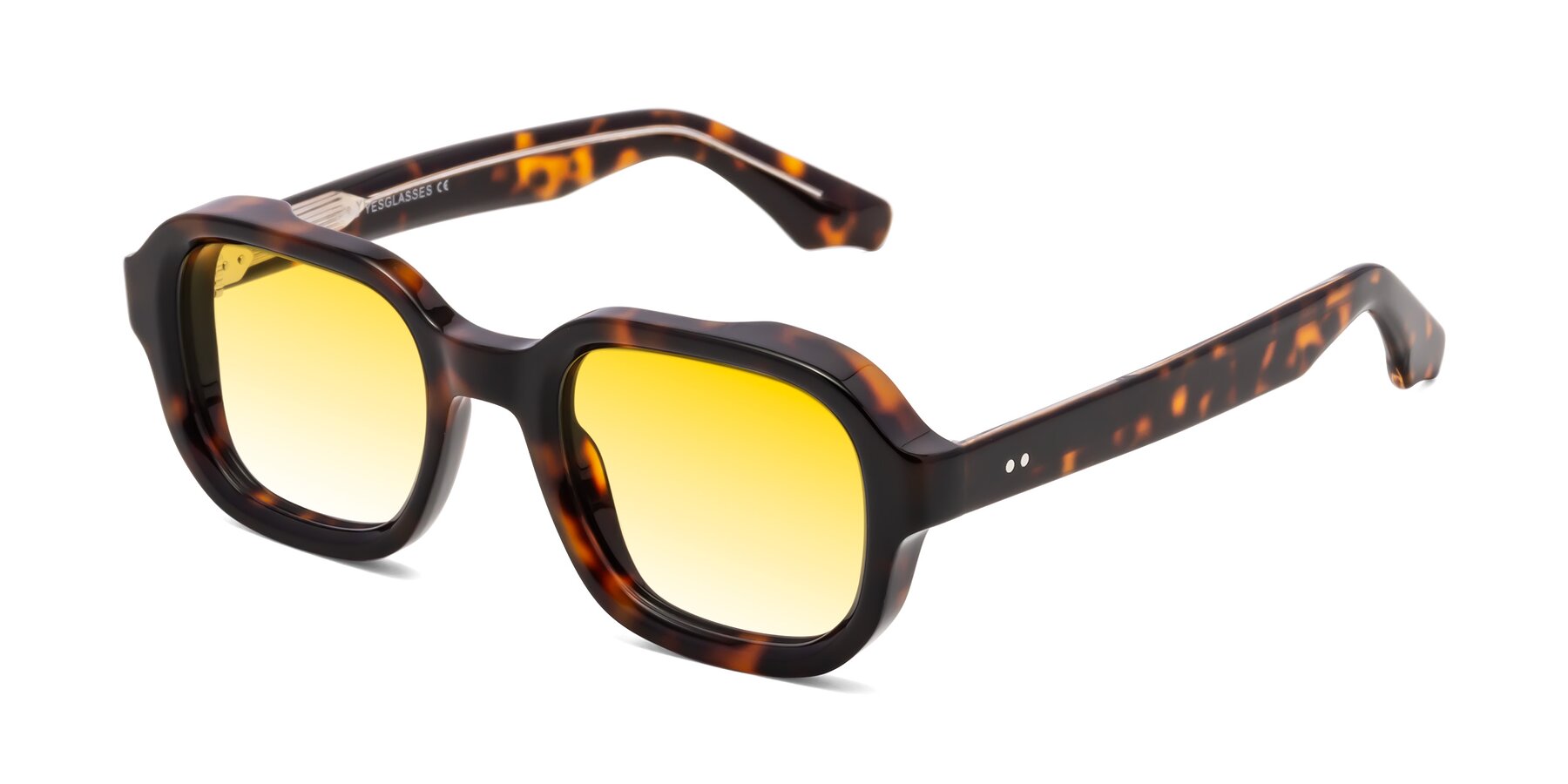 Angle of Unite in Tortoise with Yellow Gradient Lenses