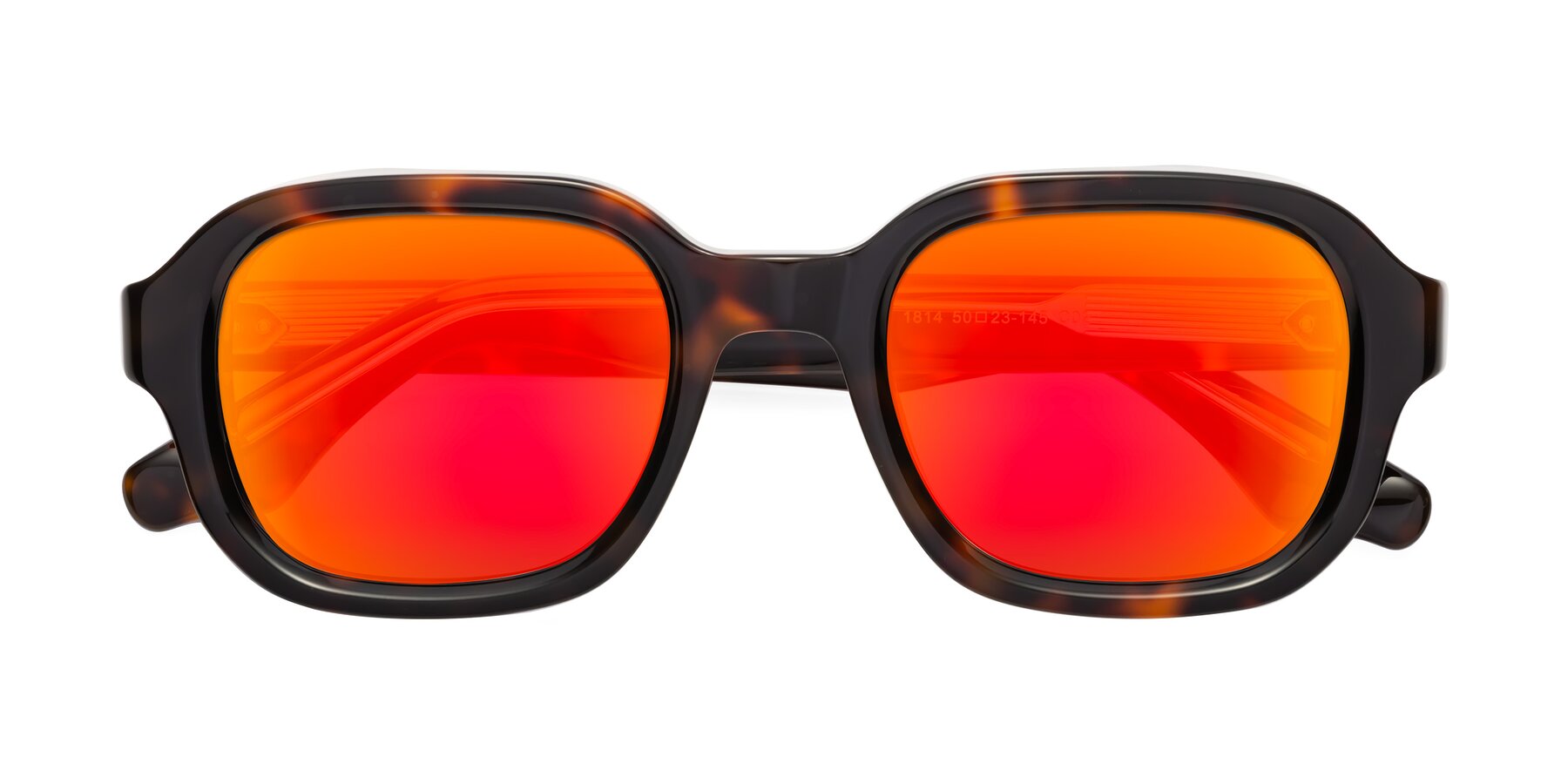 Folded Front of Unite in Tortoise with Red Gold Mirrored Lenses