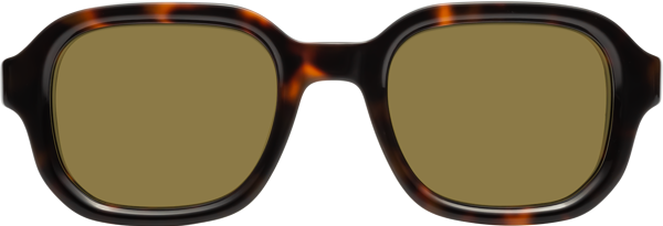 SQUARE SUNGLASSES 632891 IN WHITE ACETATE BROWN LENSES main image 0
