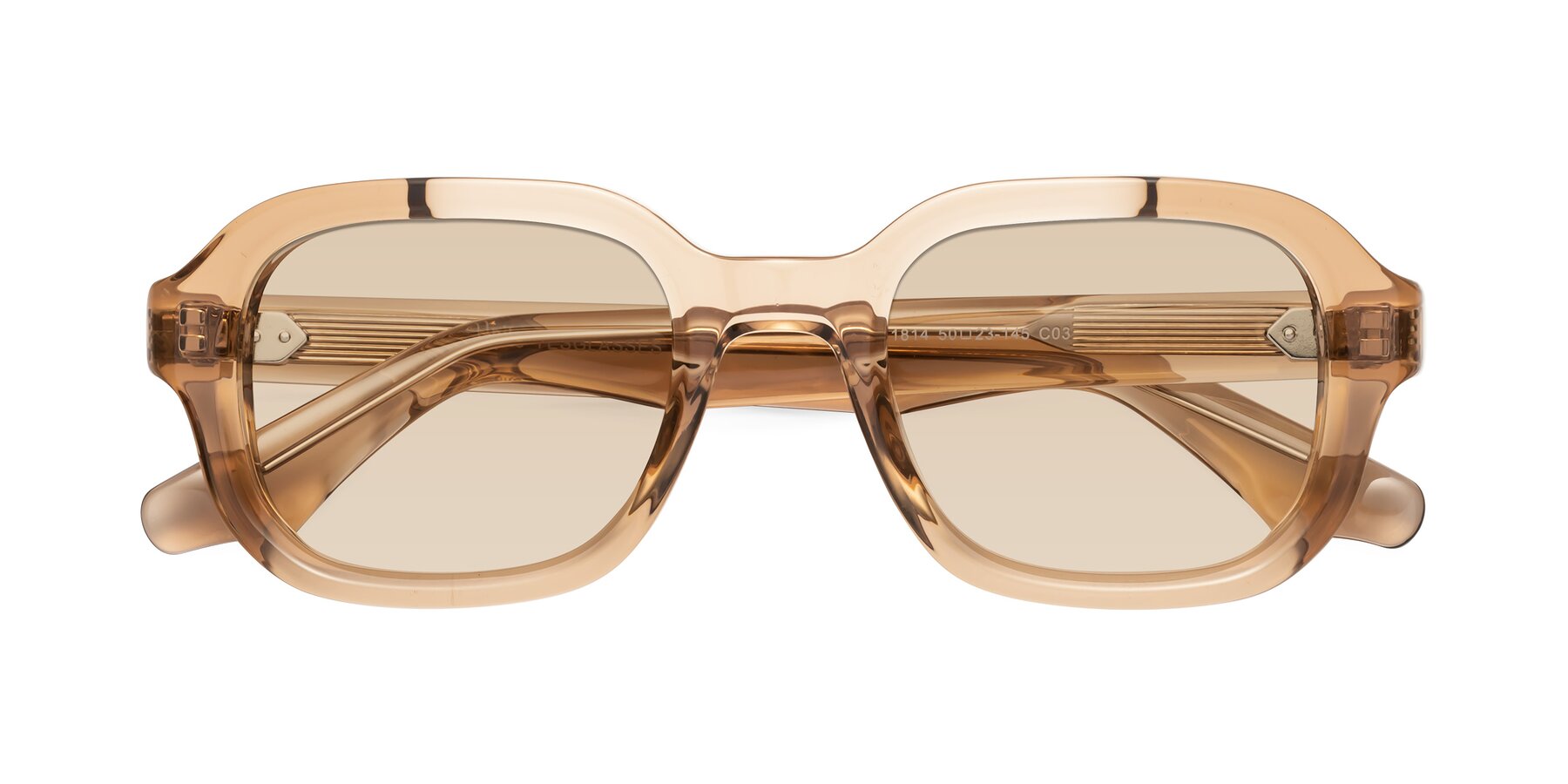 Folded Front of Unite in Amber with Light Brown Tinted Lenses