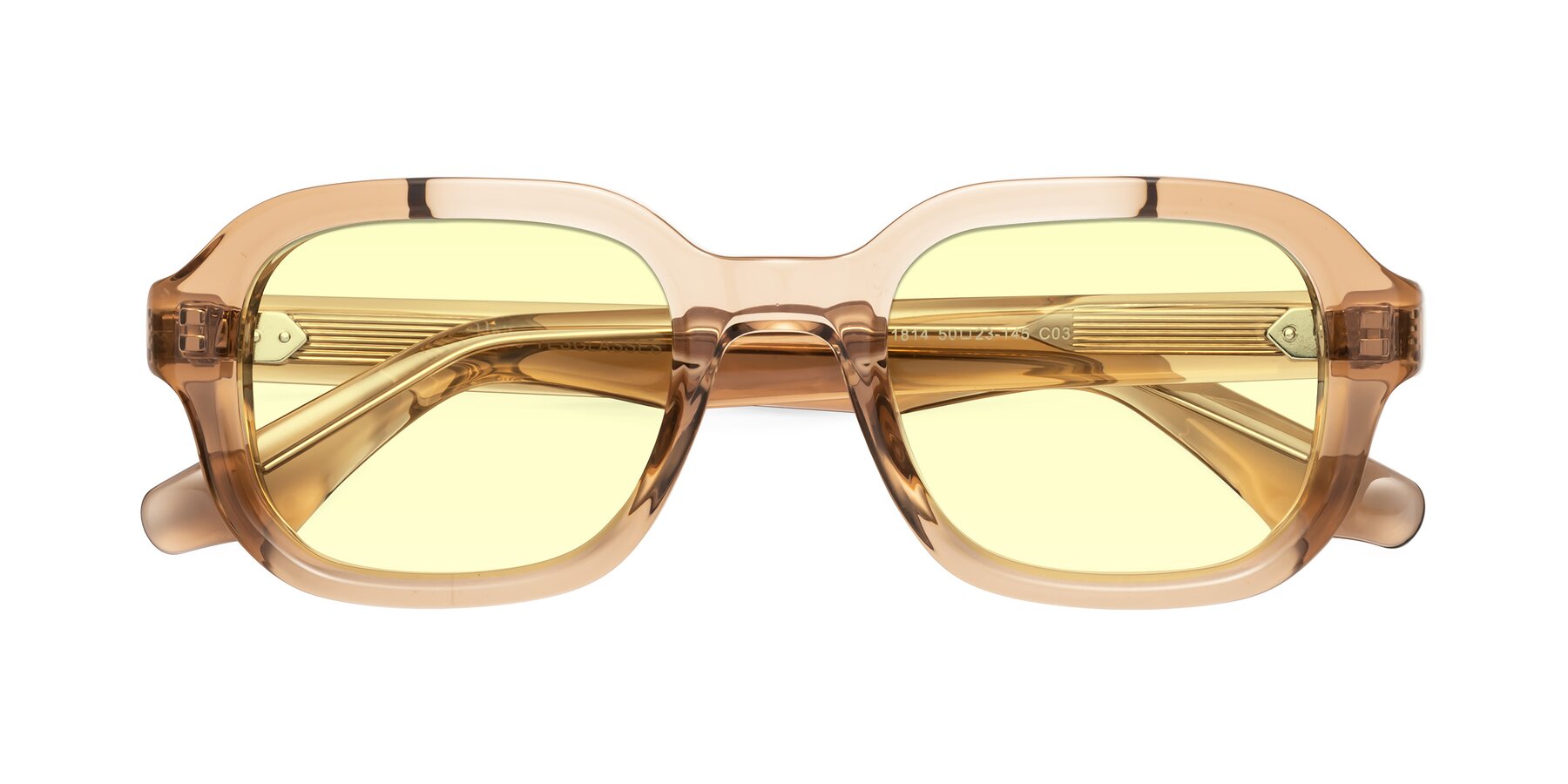 Folded Front of Unite in Amber with Light Yellow Tinted Lenses