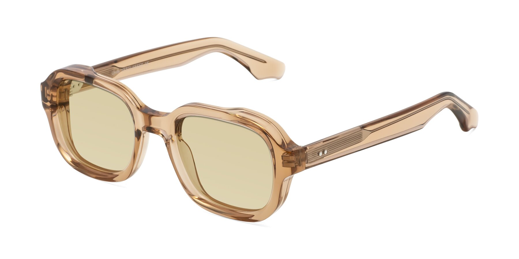 Angle of Unite in Amber with Light Champagne Tinted Lenses