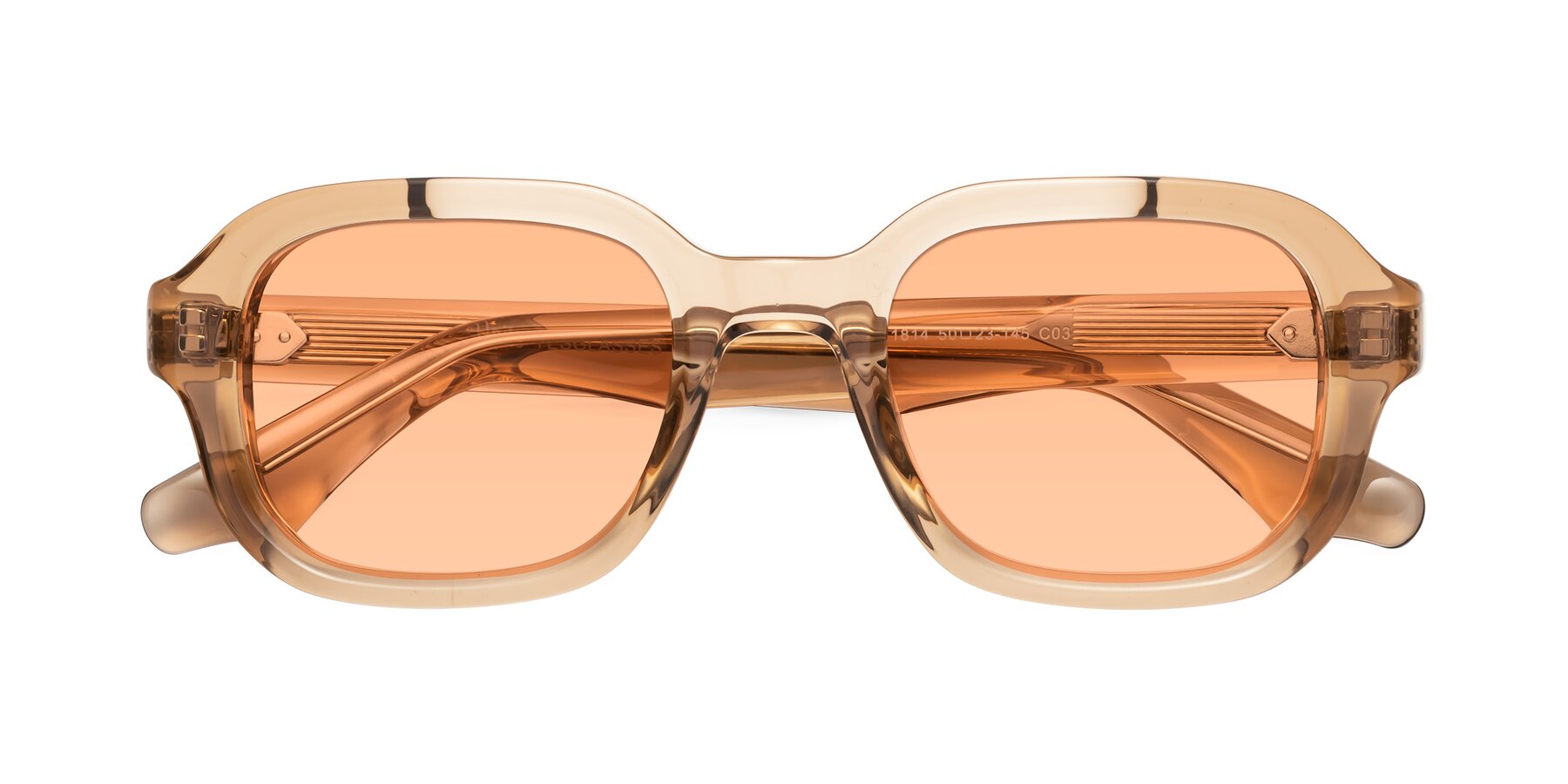 Folded Front of Unite in Amber with Light Orange Tinted Lenses