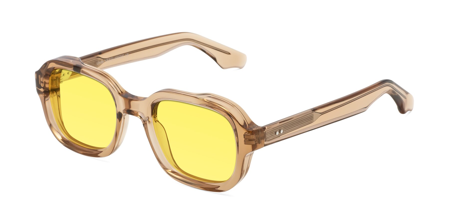 Angle of Unite in Amber with Medium Yellow Tinted Lenses