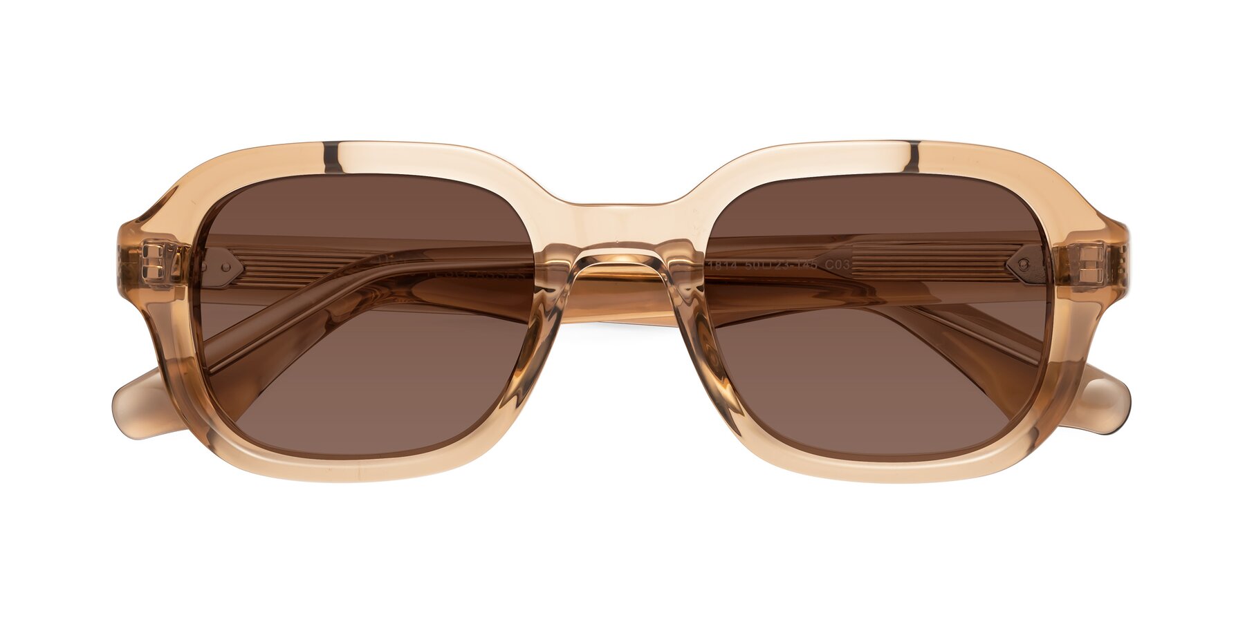 Folded Front of Unite in Amber with Brown Tinted Lenses