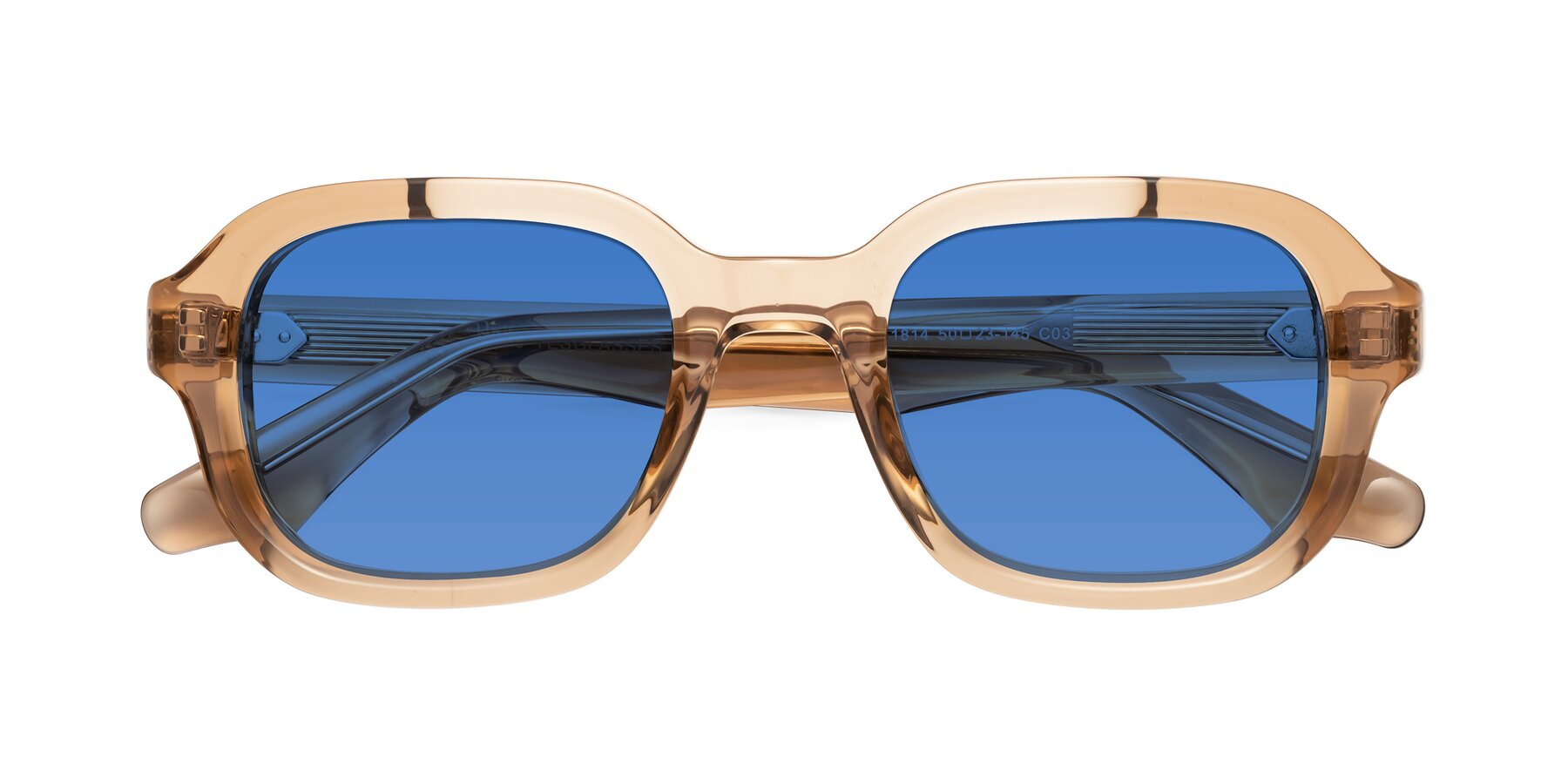 Folded Front of Unite in Amber with Blue Tinted Lenses