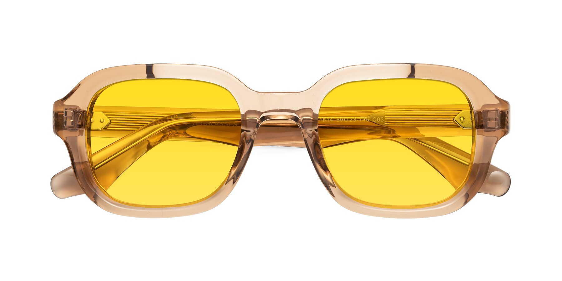 Folded Front of Unite in Amber with Yellow Tinted Lenses