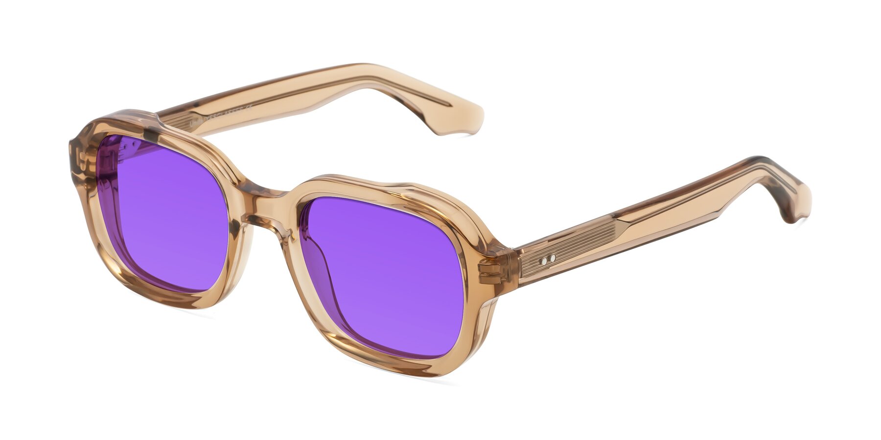 Angle of Unite in Amber with Purple Tinted Lenses