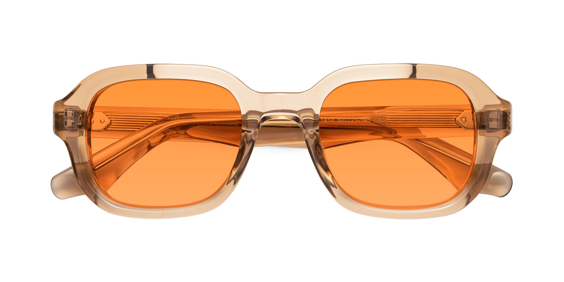 Folded Front of Unite in Amber with Orange Tinted Lenses