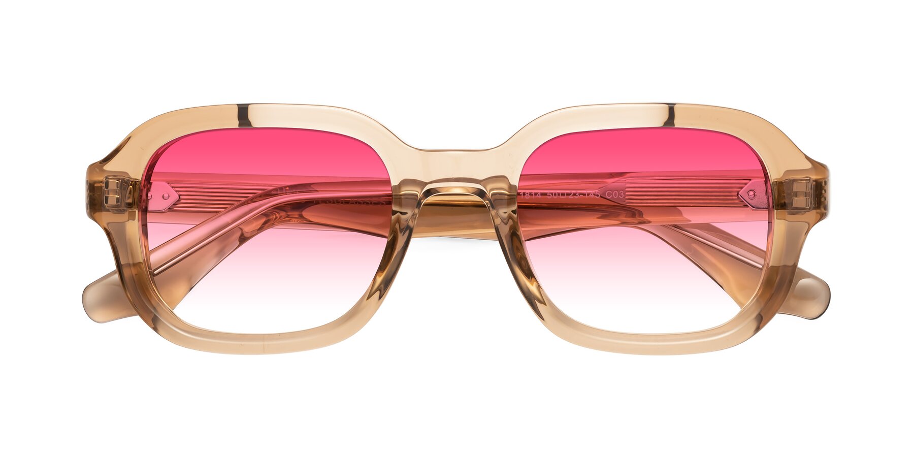 Folded Front of Unite in Amber with Pink Gradient Lenses