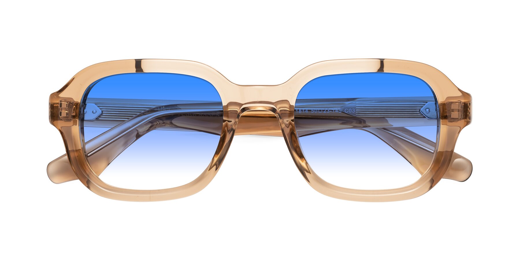 Folded Front of Unite in Amber with Blue Gradient Lenses