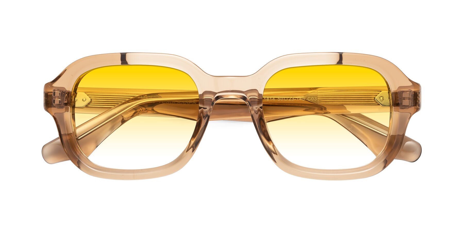 Folded Front of Unite in Amber with Yellow Gradient Lenses