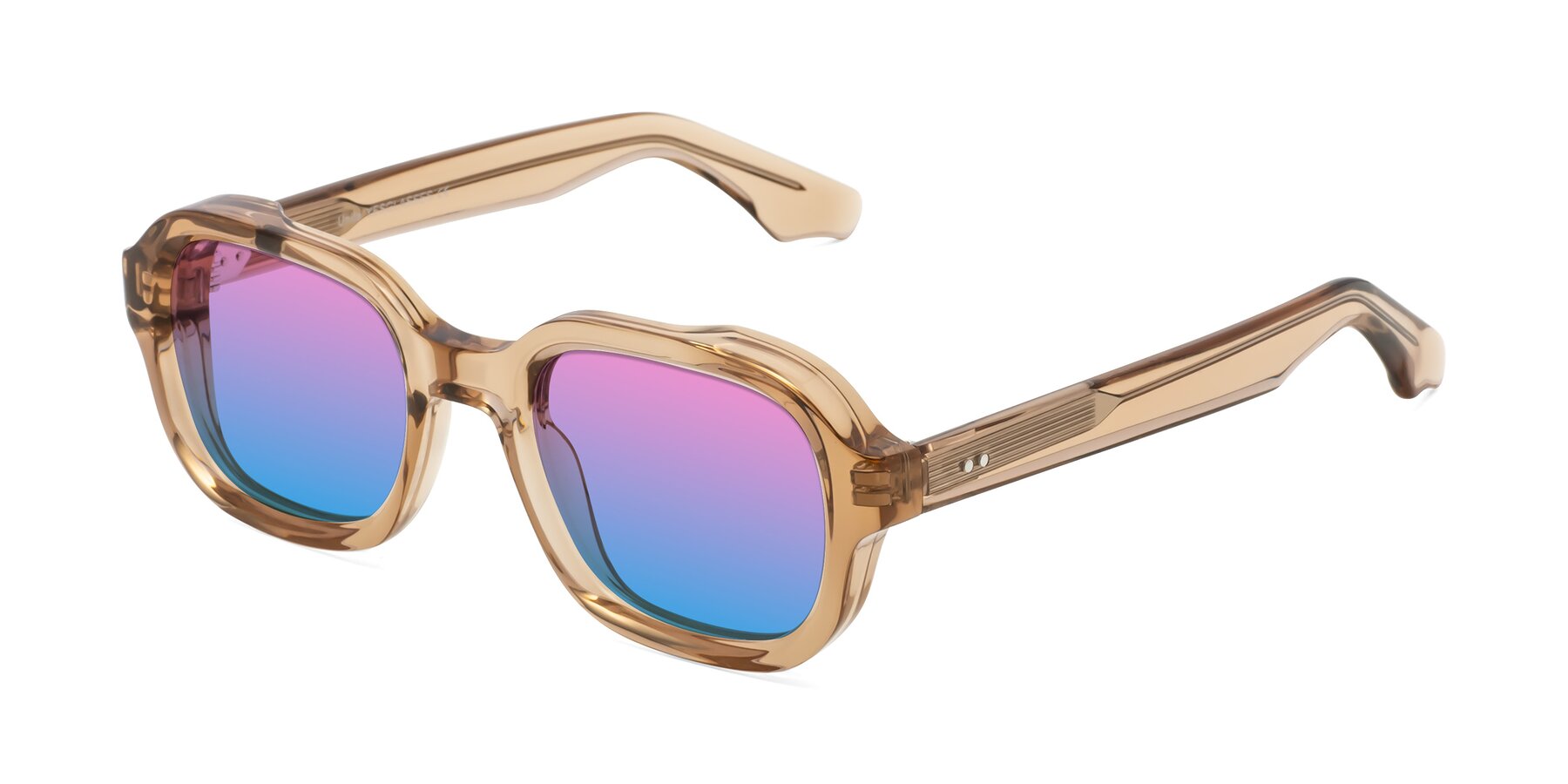 Angle of Unite in Amber with Pink / Blue Gradient Lenses