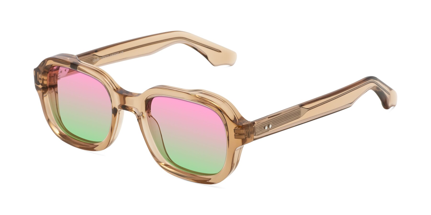 Angle of Unite in Amber with Pink / Green Gradient Lenses