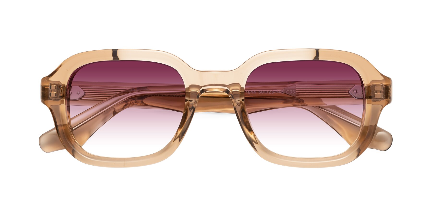 Folded Front of Unite in Amber with Wine Gradient Lenses