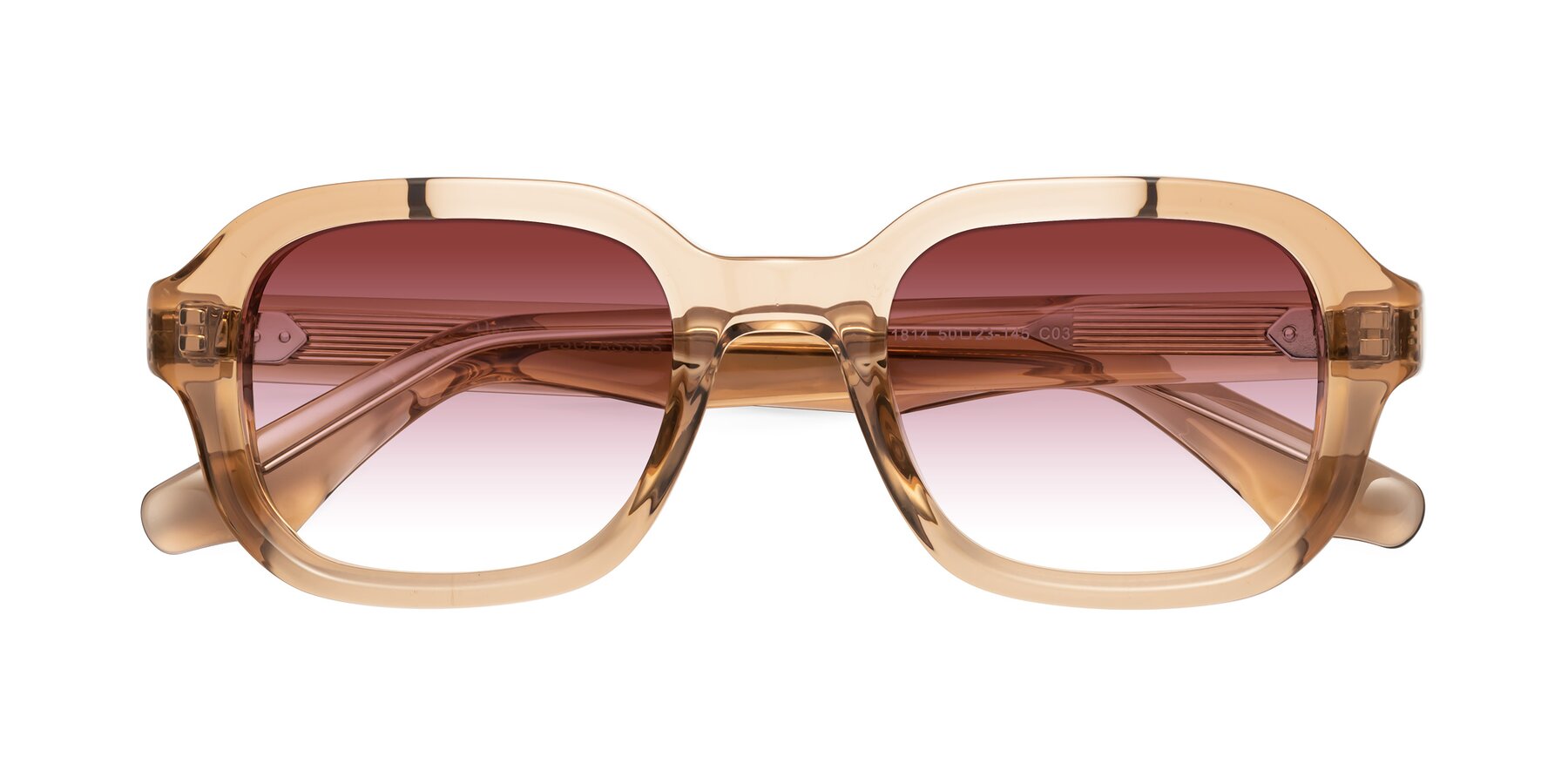 Folded Front of Unite in Amber with Garnet Gradient Lenses