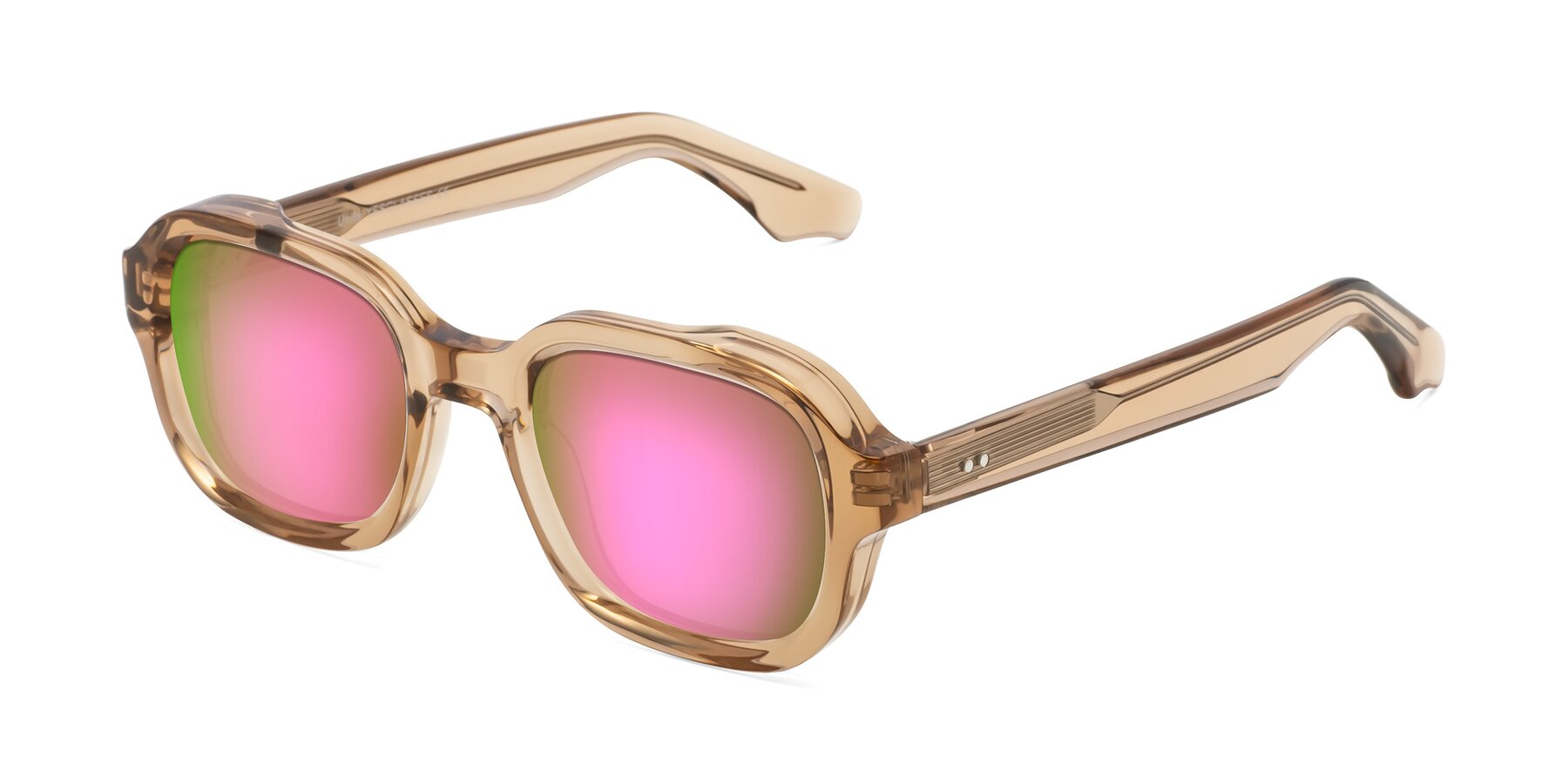 Angle of Unite in Amber with Pink Mirrored Lenses
