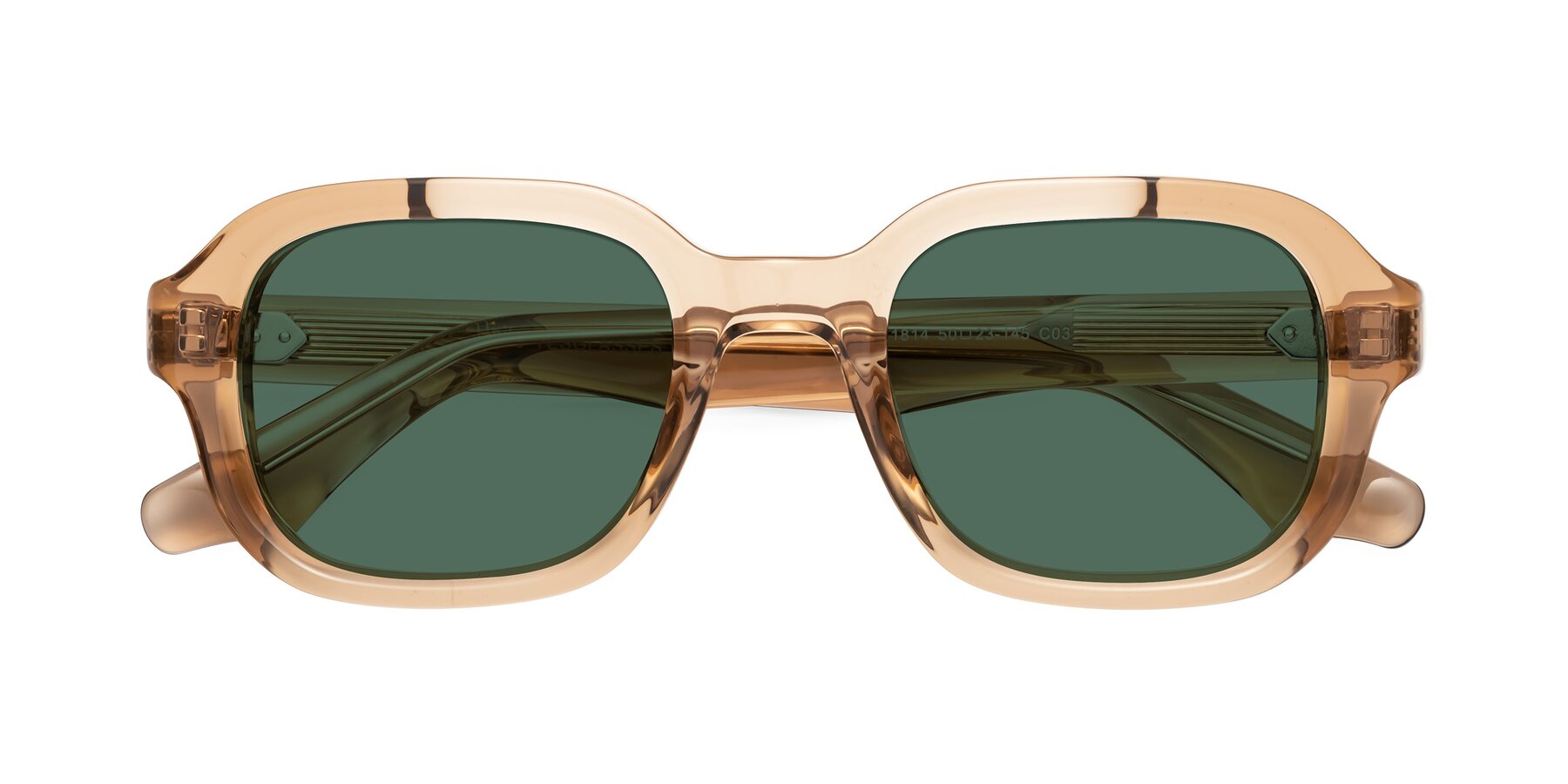 Folded Front of Unite in Amber with Green Polarized Lenses