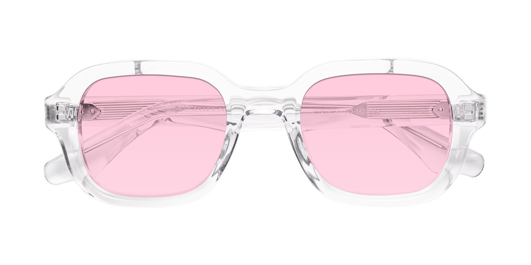 Folded Front of Unite in Clear with Light Pink Tinted Lenses