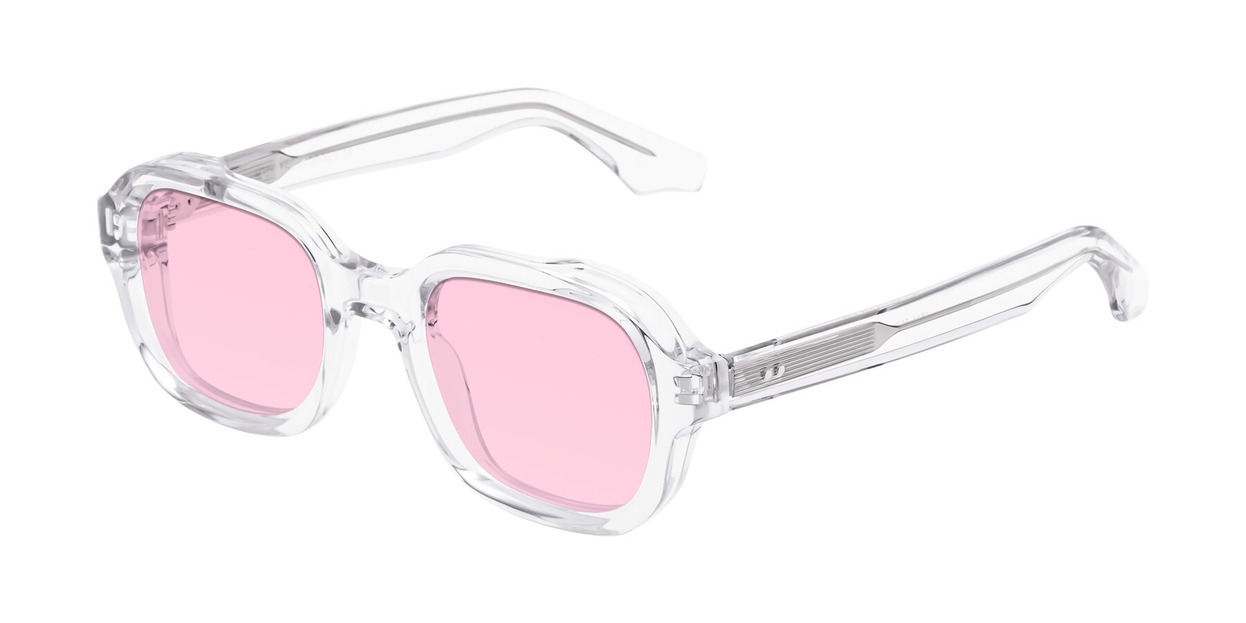 Angle of Unite in Clear with Light Pink Tinted Lenses