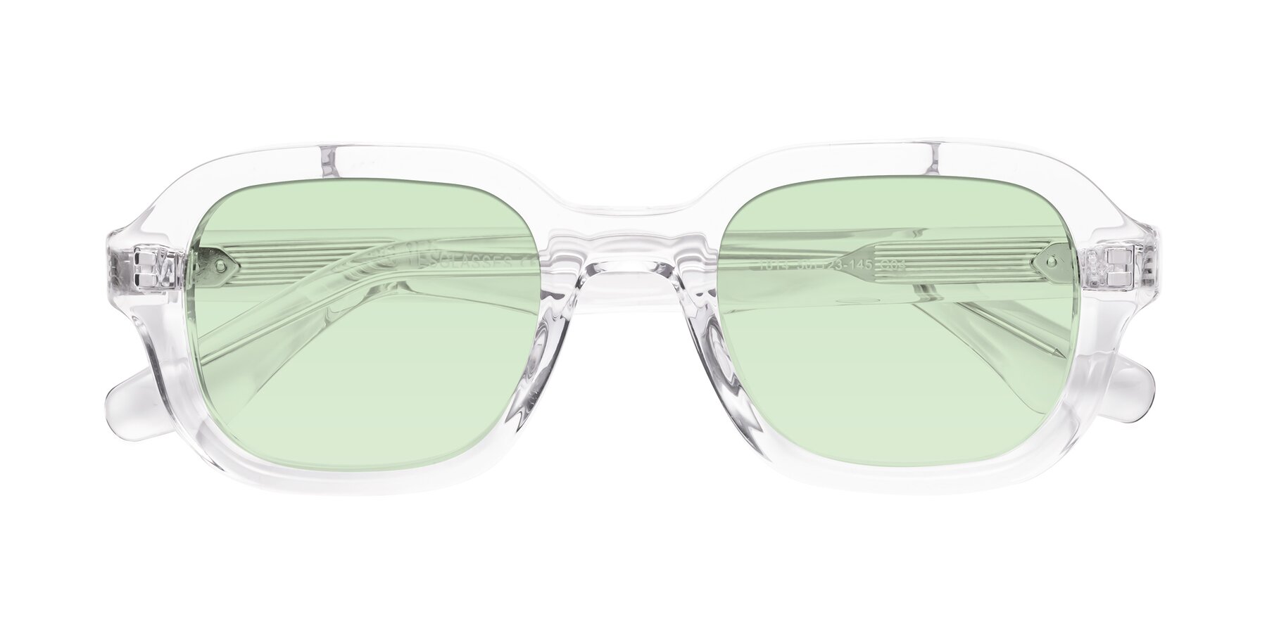 Folded Front of Unite in Clear with Light Green Tinted Lenses