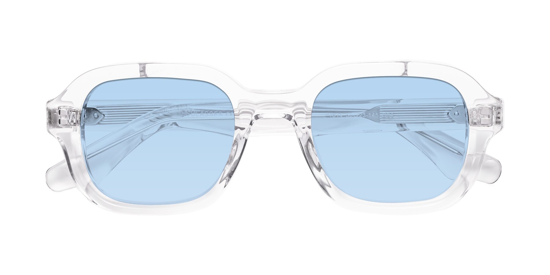 Folded Front of Unite in Clear with Light Blue Tinted Lenses