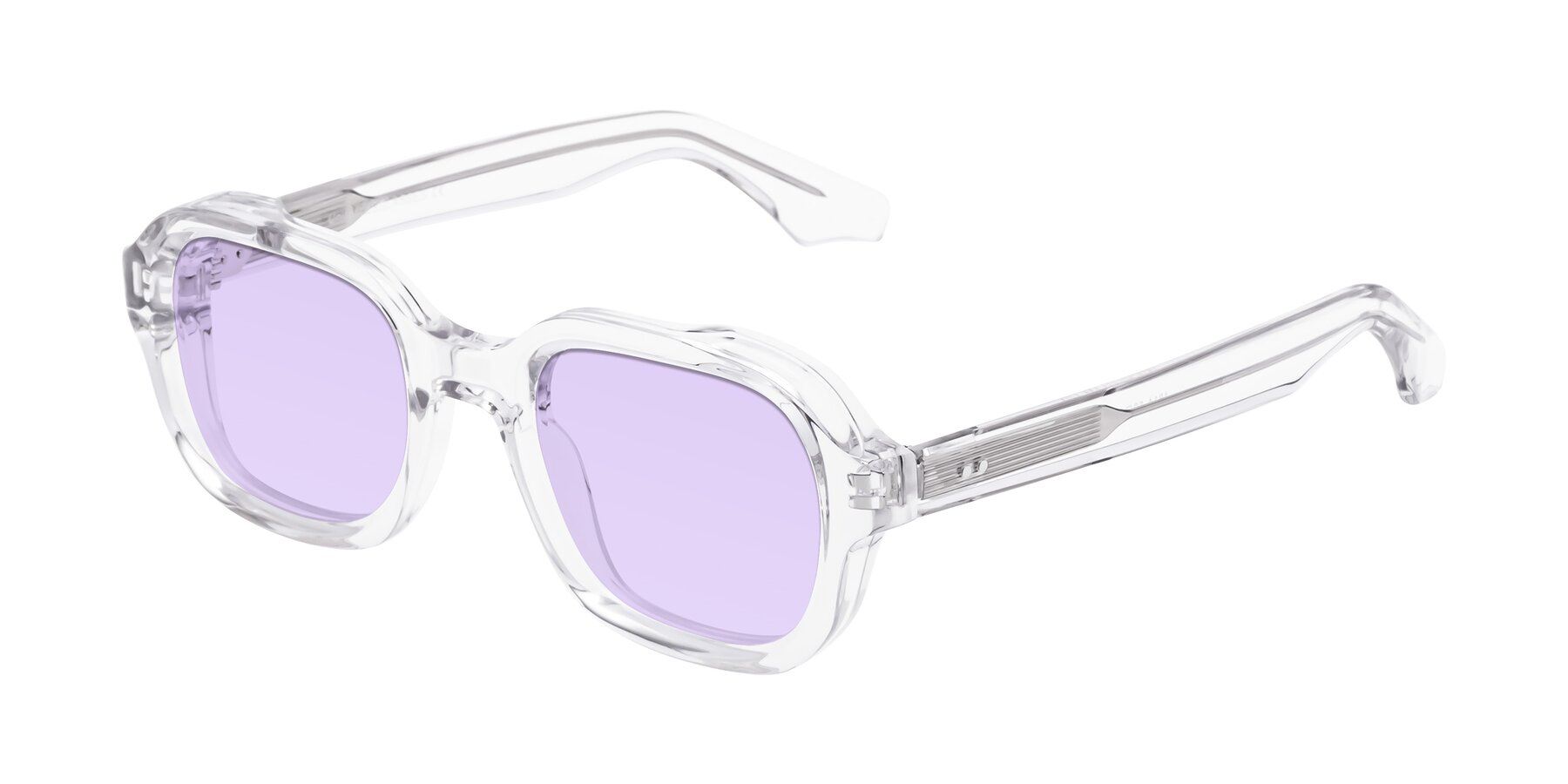 Angle of Unite in Clear with Light Purple Tinted Lenses