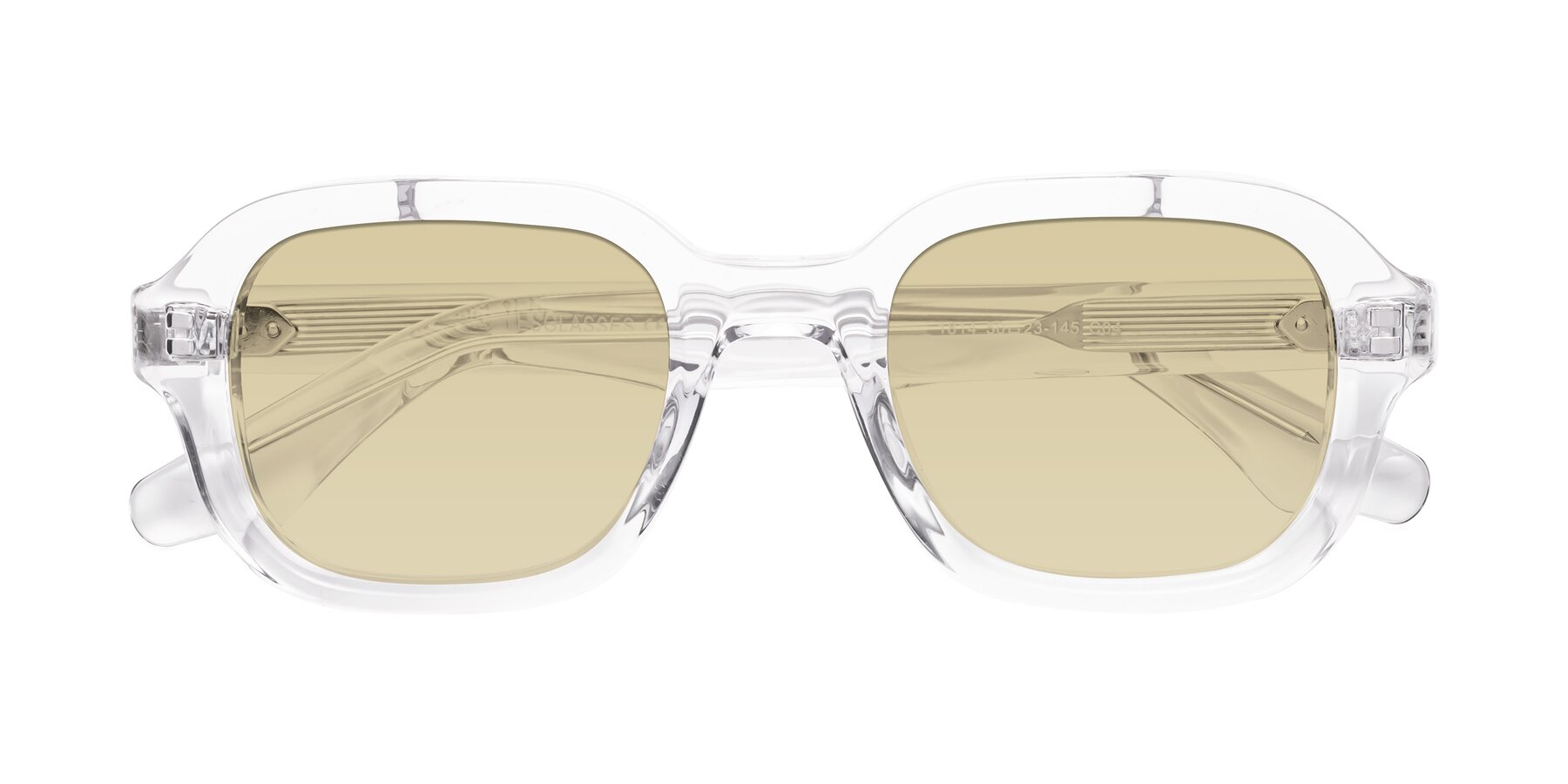 Folded Front of Unite in Clear with Light Champagne Tinted Lenses