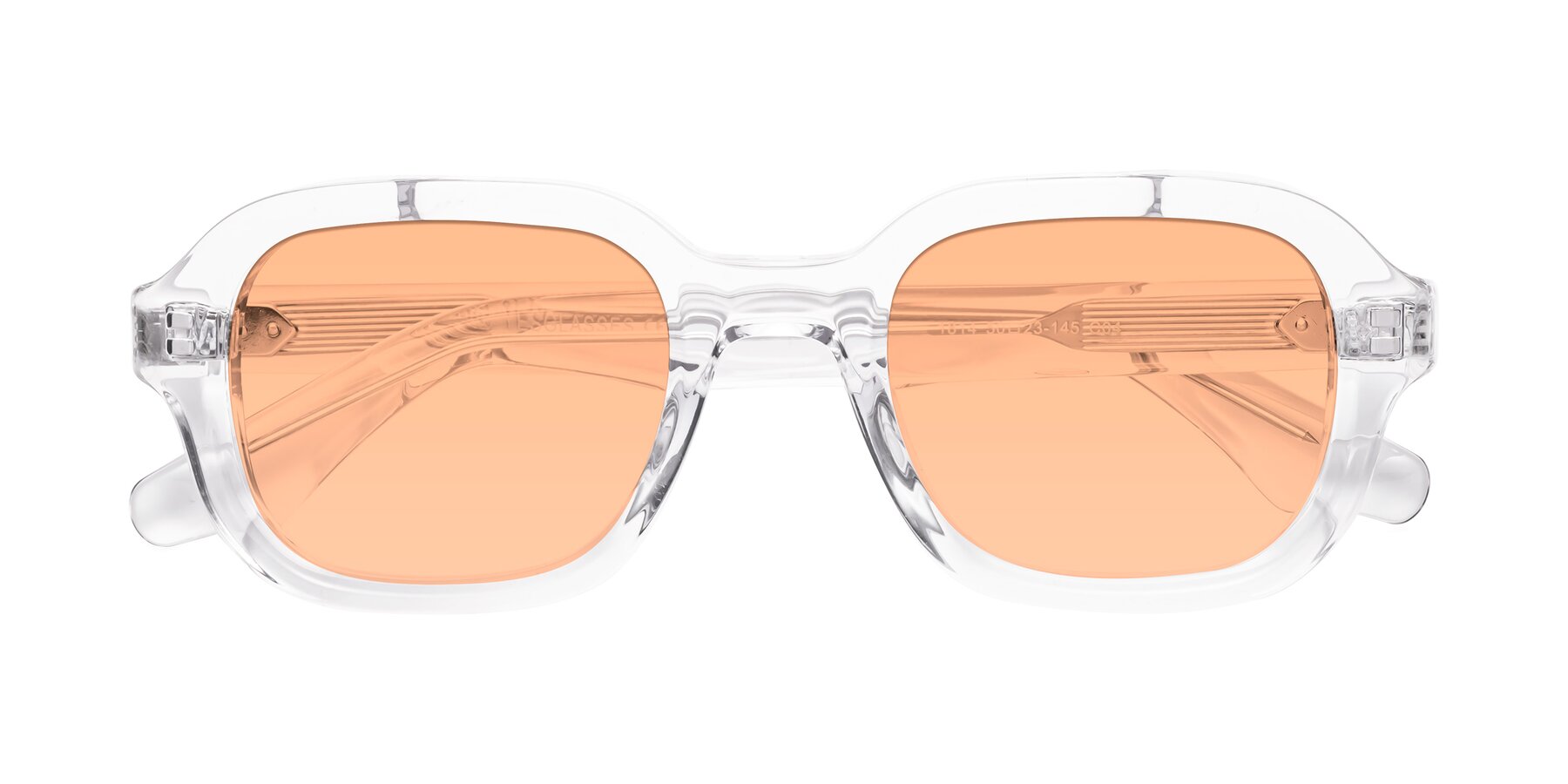 Folded Front of Unite in Clear with Light Orange Tinted Lenses